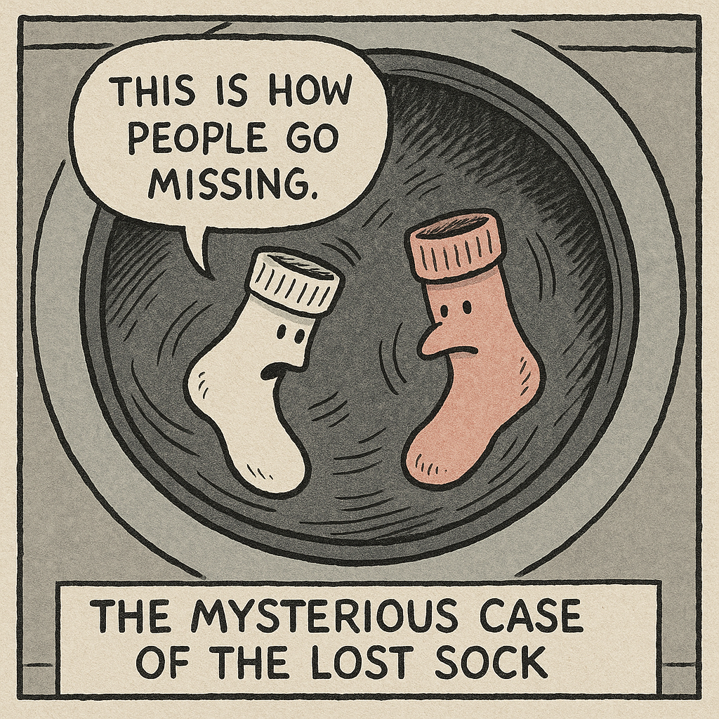 two socks spin in a dryer together one sock says this is how